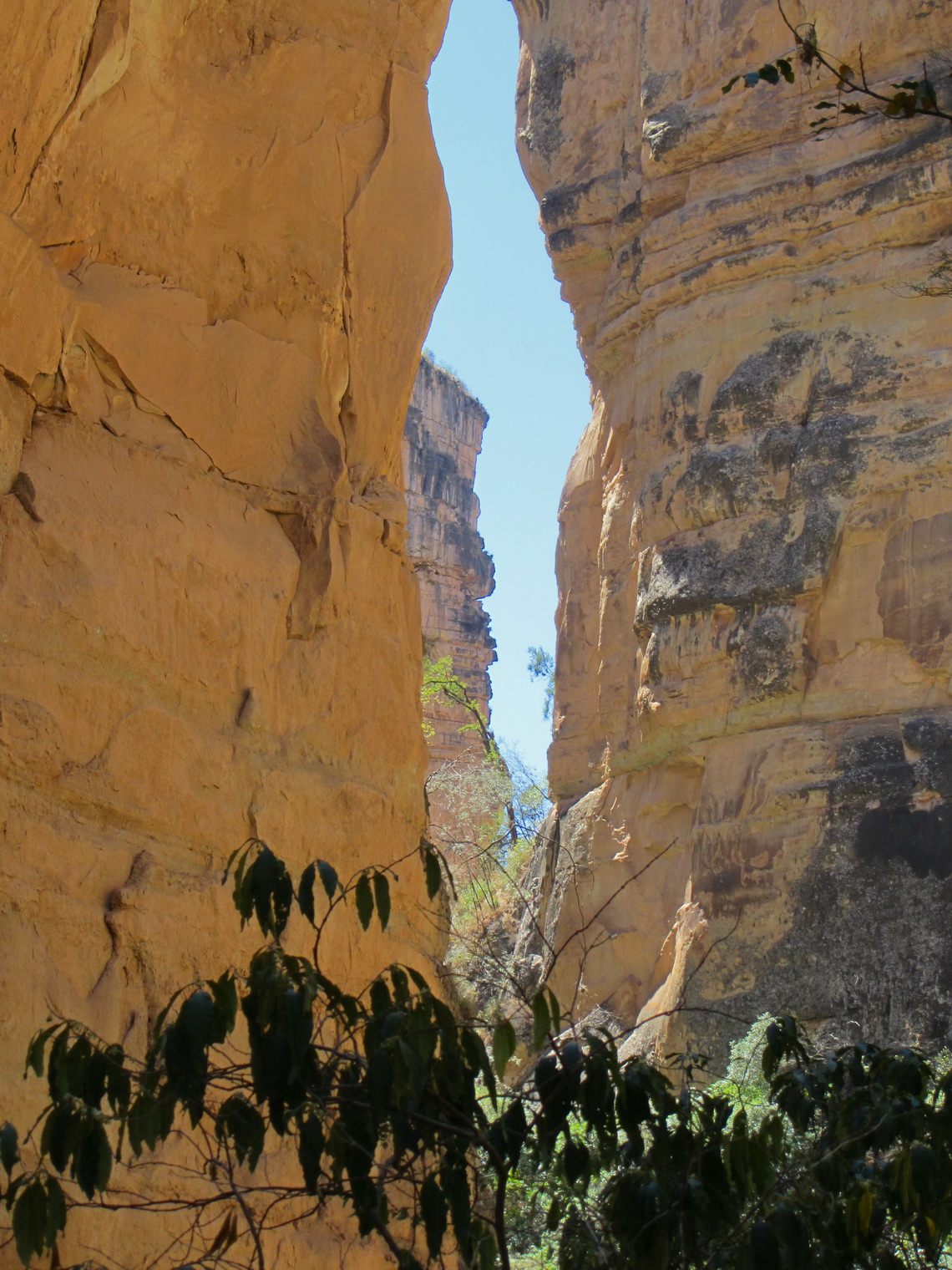 Very steep and narrow canyon
