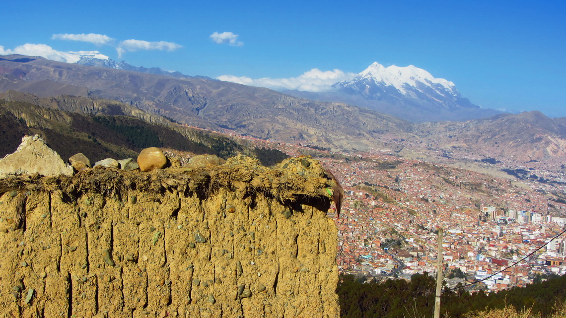 In the outskirts of El Alto with Nevado Illimani