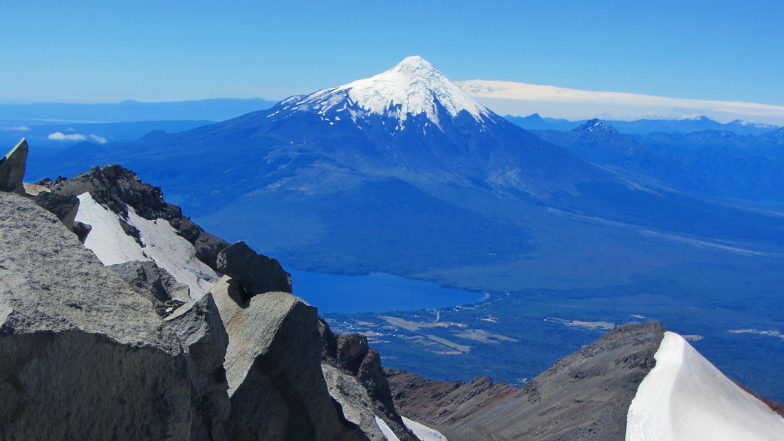Volcan Osorno dominates the skyline