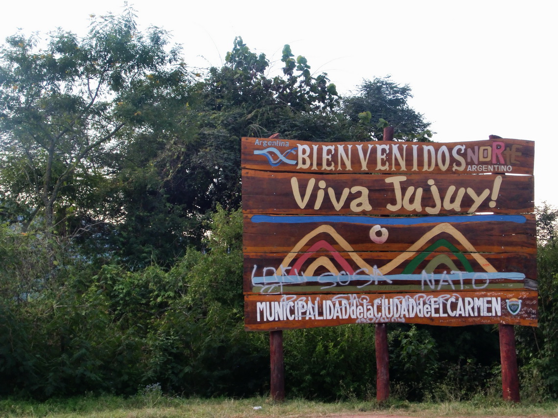 The border between the provinces Salta and Jujuy
