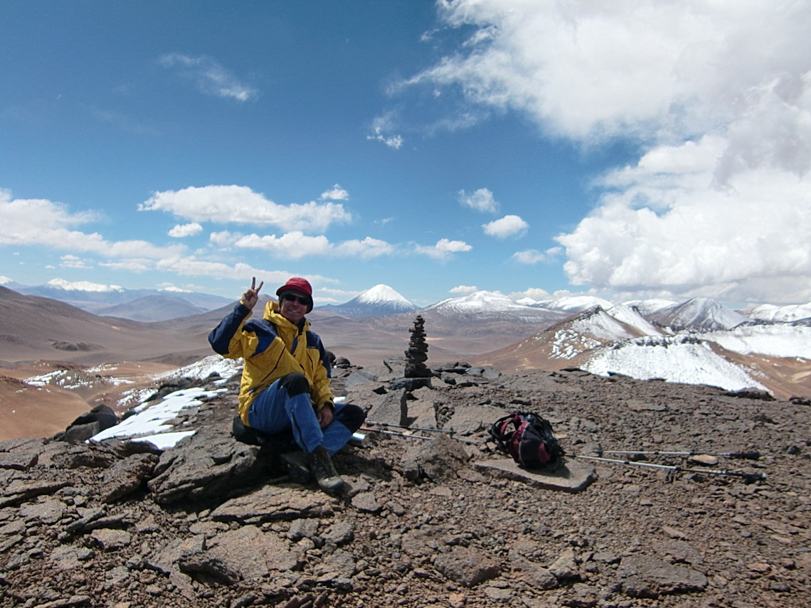 Summit of Volcan Bertrand, 5254 meters high