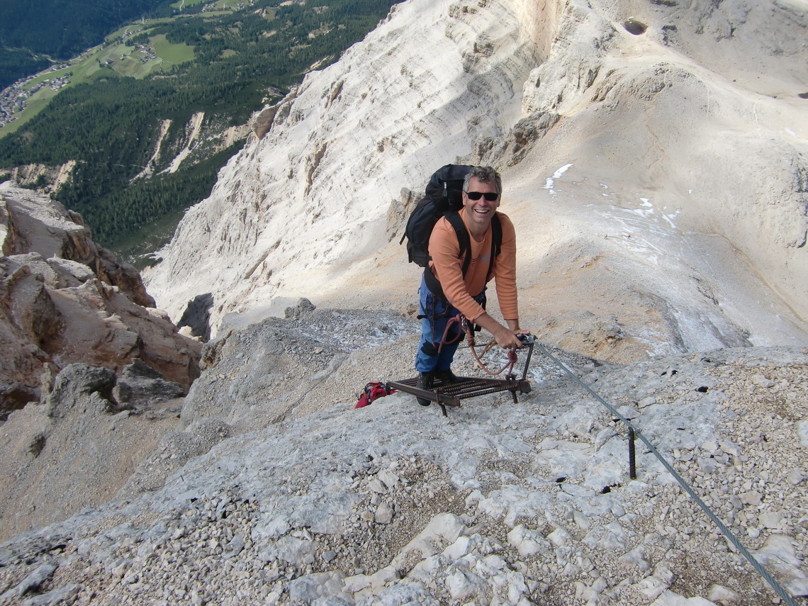 Wow this is steep - Alfred 1700m above St. Kassian