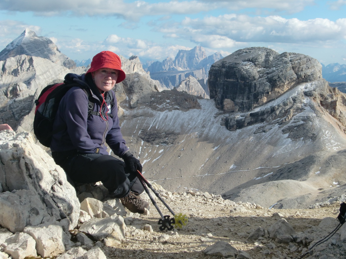 Marion with Piz Cunturines