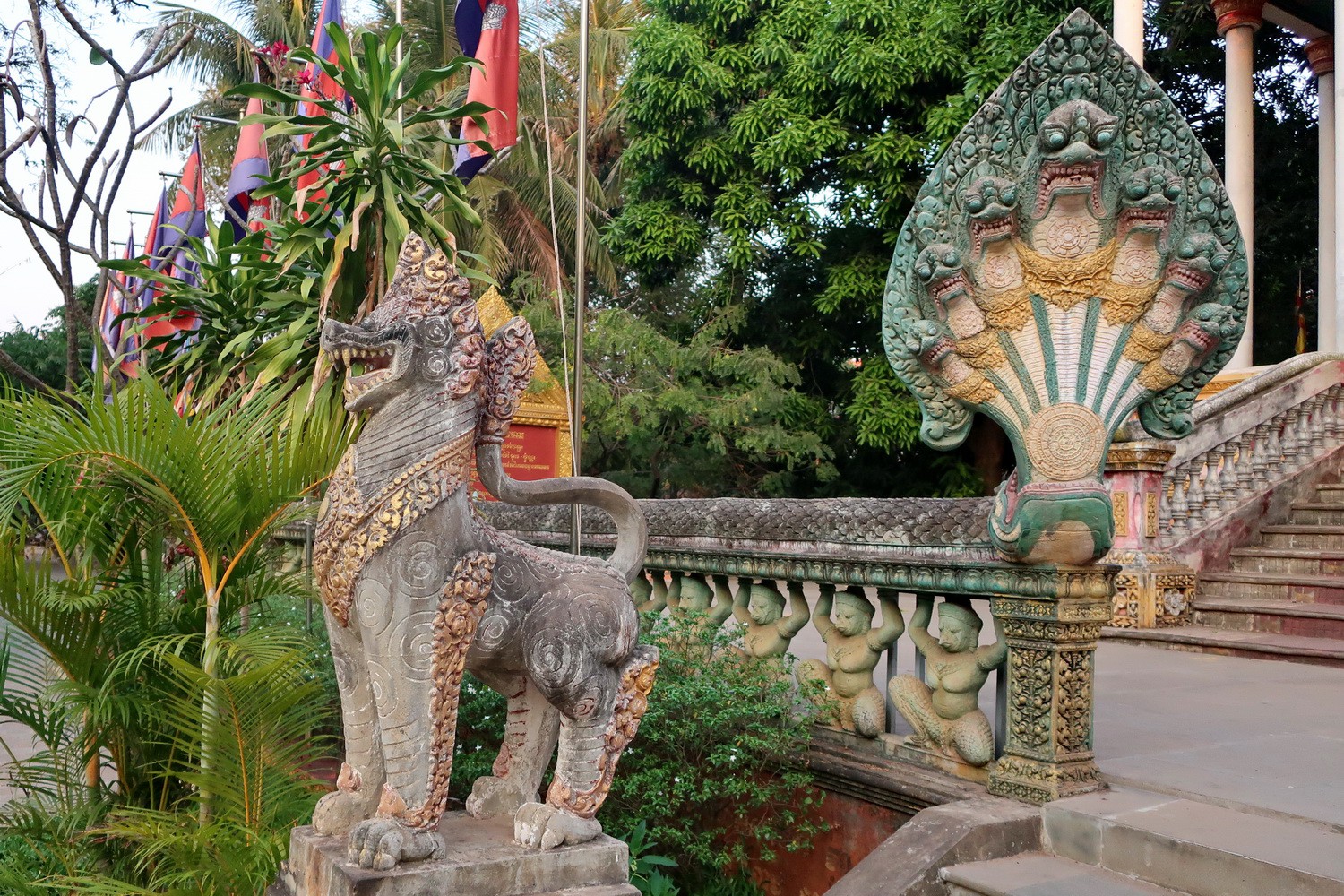 Lion with Naga Divinity in Siem Reap