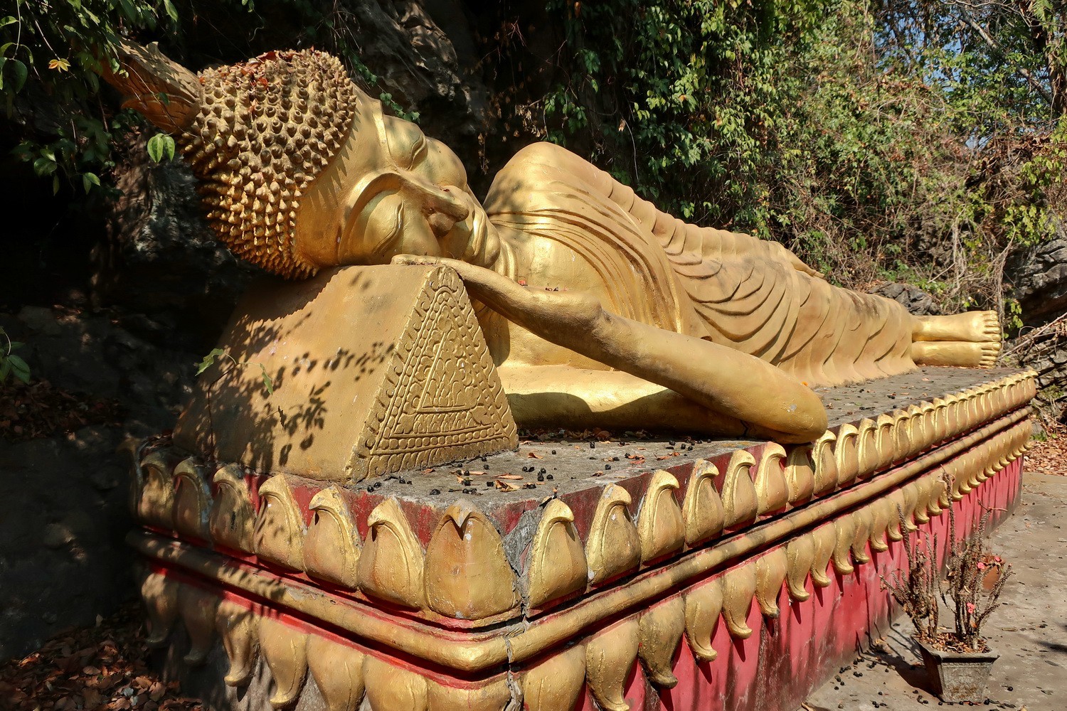 Giant Reclining Buddha on Phou Si Mountain