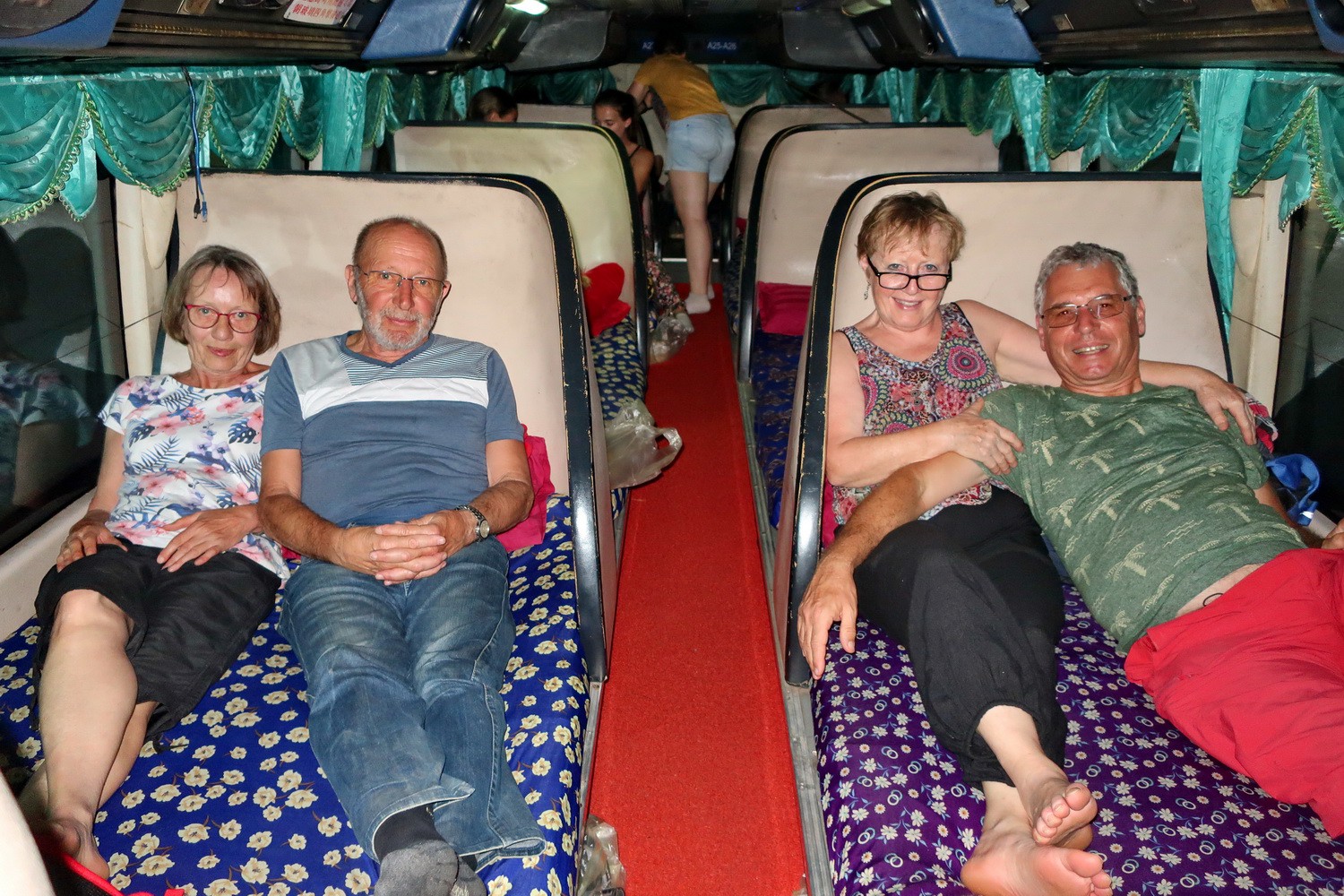 In the sleeper bus to Pakse in the very south of Laos