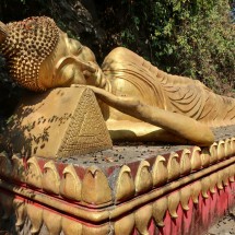 Giant Reclining Buddha on Phou Si Mountain