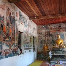Original 19th-century murals in Wat Pa Huak