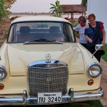 Old Mercedes Benz close to Sala Anouxa Guesthouse