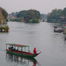 One of the many channels of Mekong with Don Det on the right