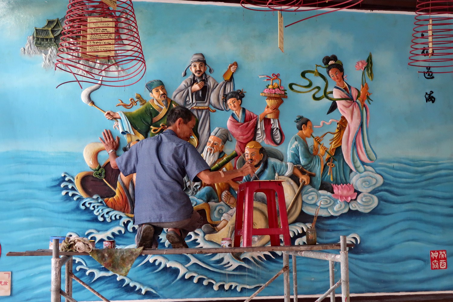 Painter in the Assembly Hall of the Cantonese Chinese Congregation