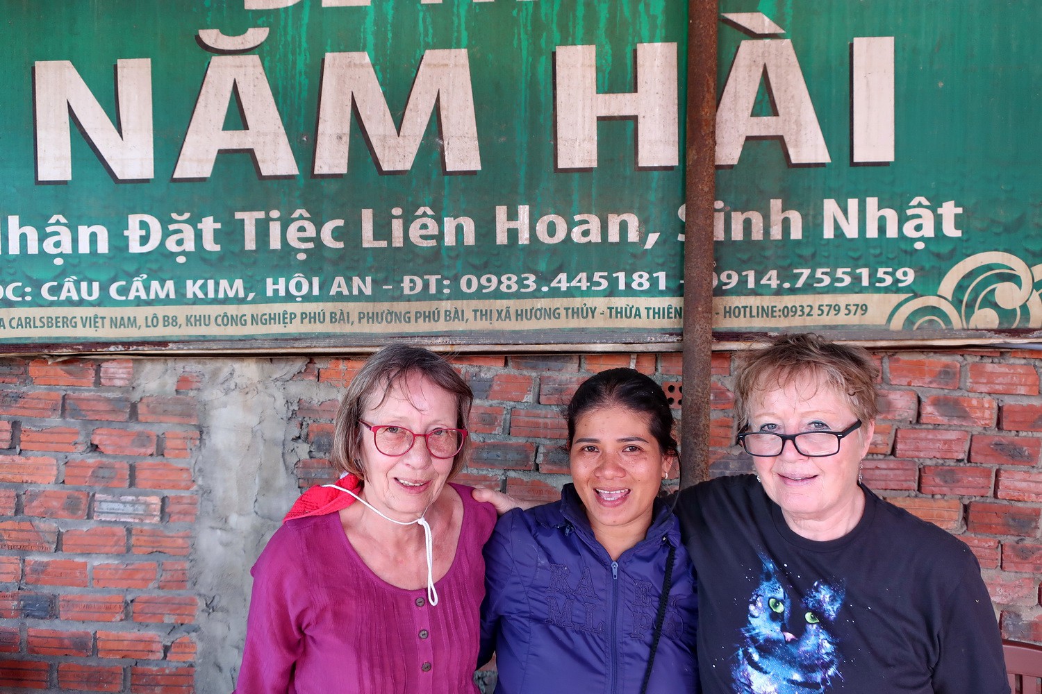 Jutta and Marion with a family member of Nam Hai