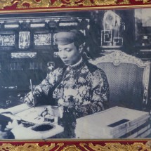 Emperor Khai Dinh on his desk