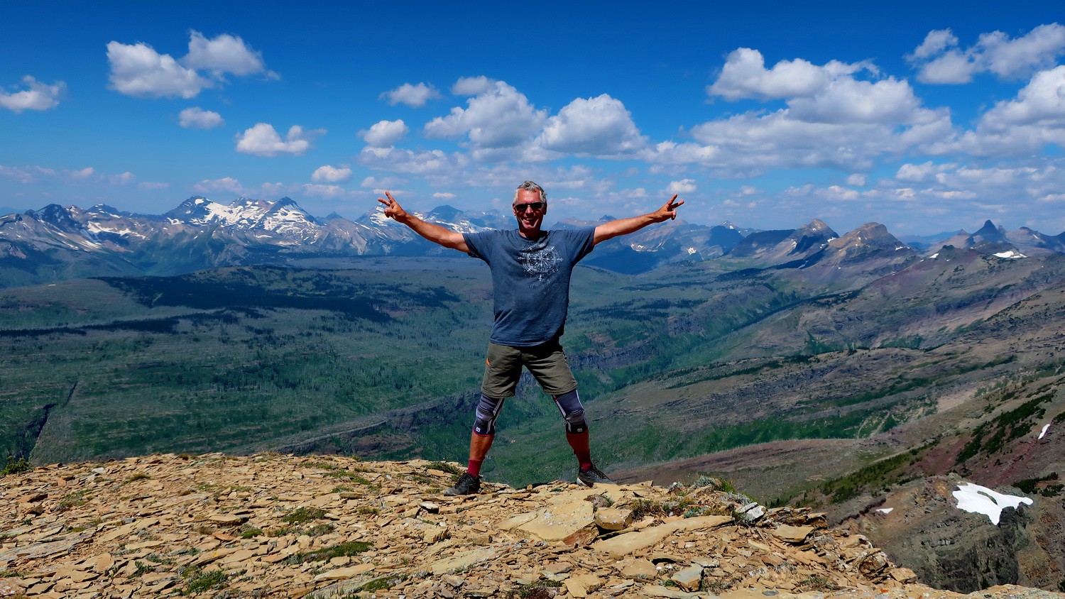 Alfred on top of Swiftcurrent Mountain