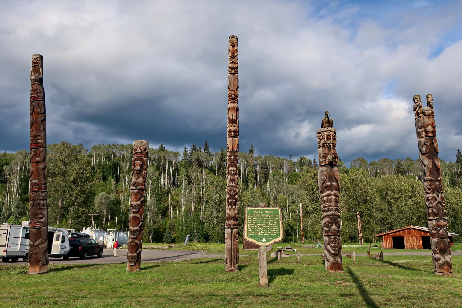 Totem Poles in the open Meanskinisht Museum of Kitwancool