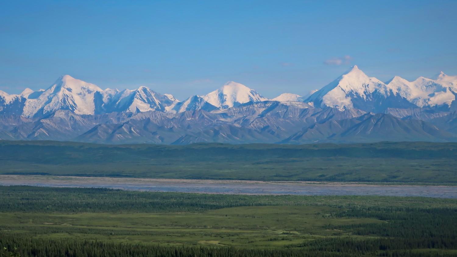 Alaska Range with McKinley River