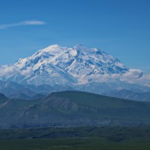 Denali is towering more than 5000 meters above the valley