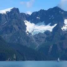 Icy mountains east of Seward