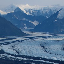 Icy Matanuska Glacier in the Chugach Mountains
