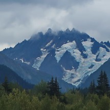 Icy mountain on the way to Haines