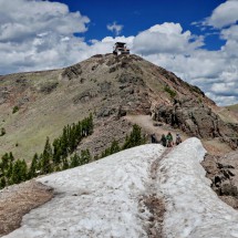 Final ridge to Mount Washburn with its fire watch tower