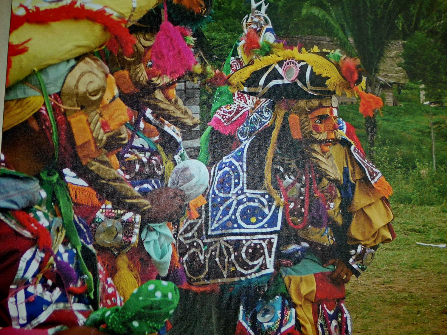 Picture of a Maya celebration in the museum of Xunantunich