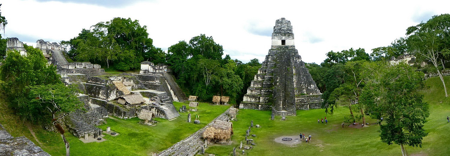 Main place of Tikal with the towering Temple of the Great Jaguar