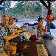 Four nice guys on the gas station next to the Copan ruins