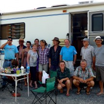 The team which came with us from Colombia to Panama with their motor-homes and / or motobikes