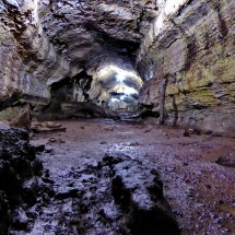 In the lava tunnel Los Tuneles
