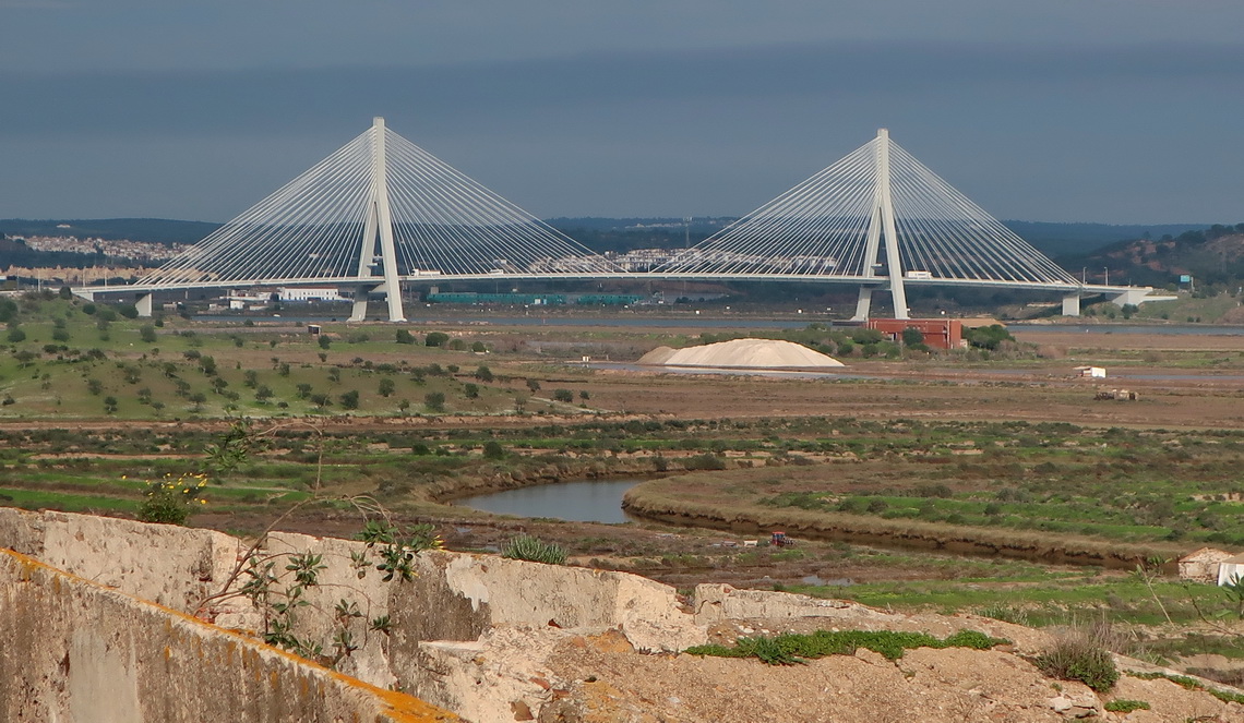 Bridge Puente Internacional del Guadiana between Portugal and Spain