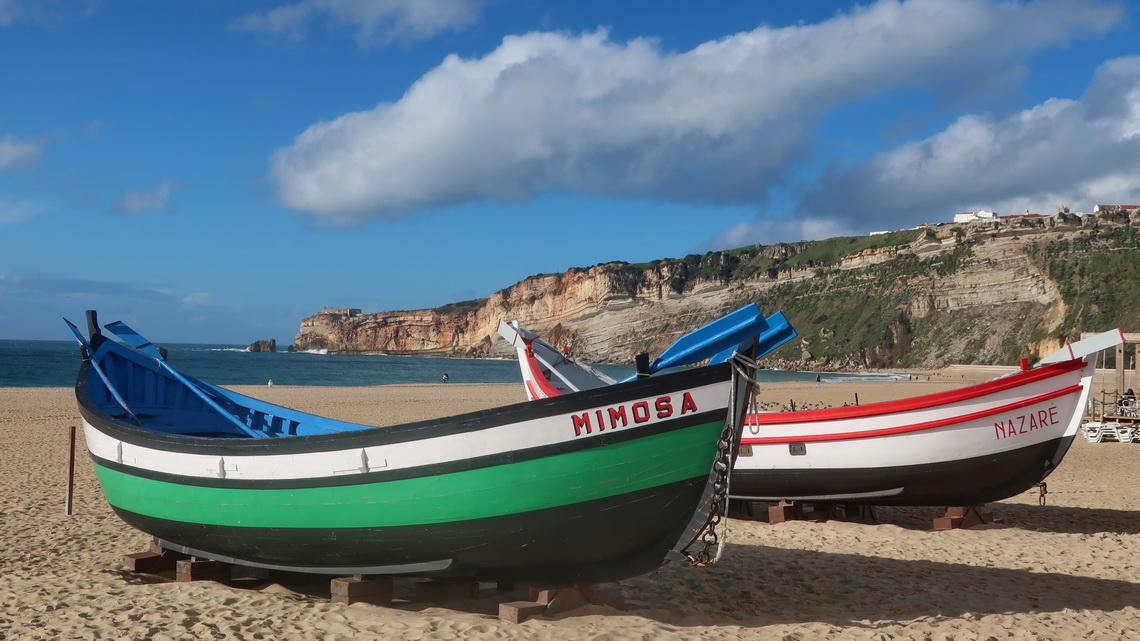 Boats on Praia da Nazaré