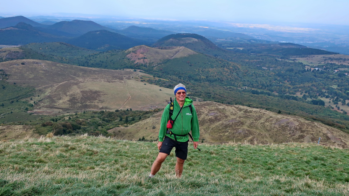 View to the northern Chaine des Puys from Puy de Dome