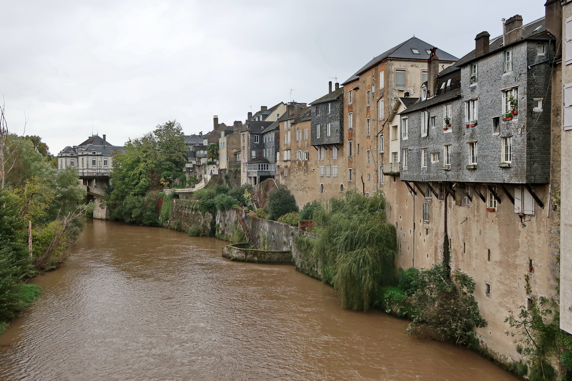 River La Gave d'Aspe in Oloron-Sainte-Marie