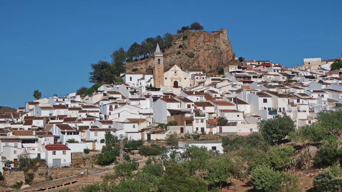 The little mountain village Ardales with its fortress on top of the rock (few kilometers southwest of Caminito del Rey)