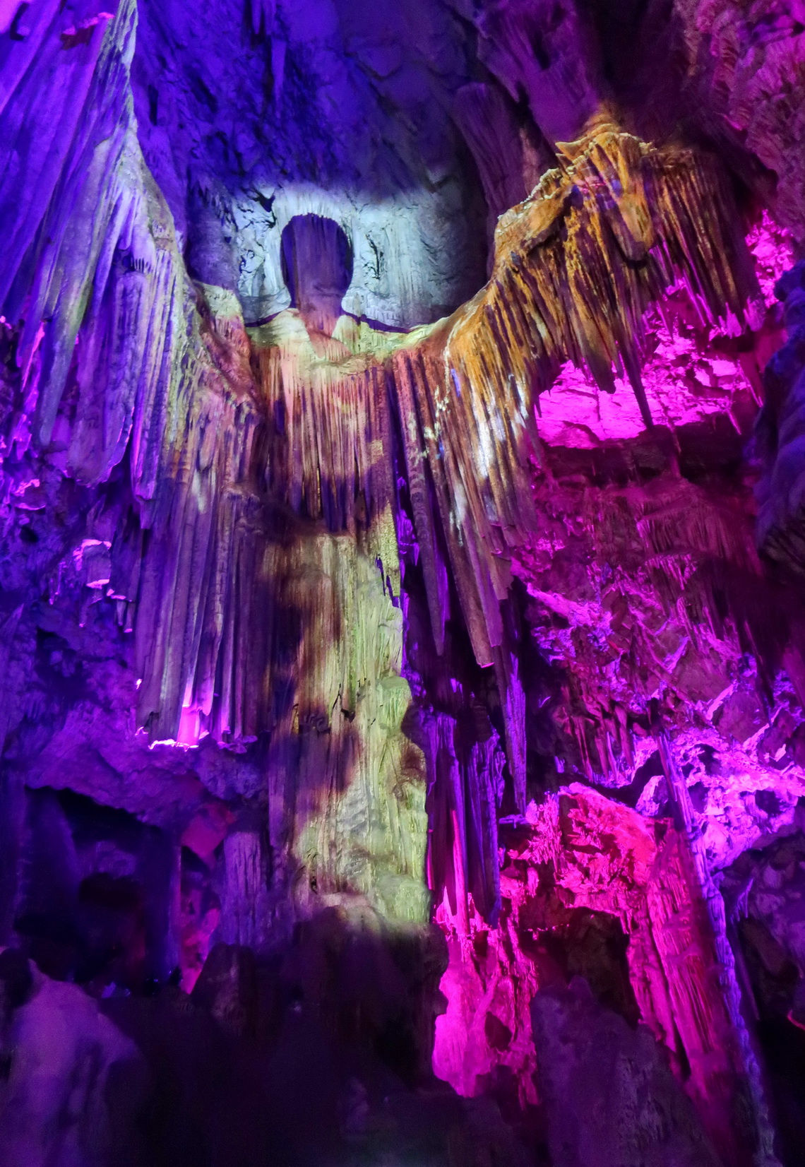 Holy figure in St Michael's cave - thanks to the professional illumination