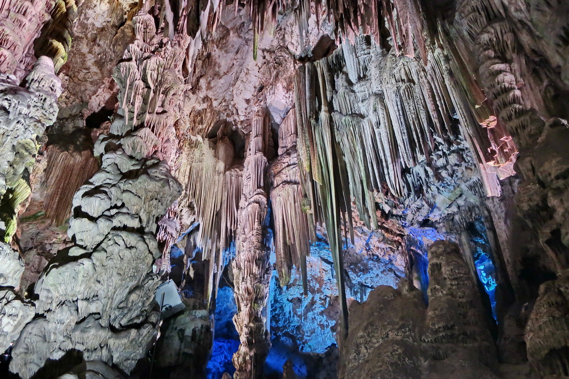 Stalactites in the cave