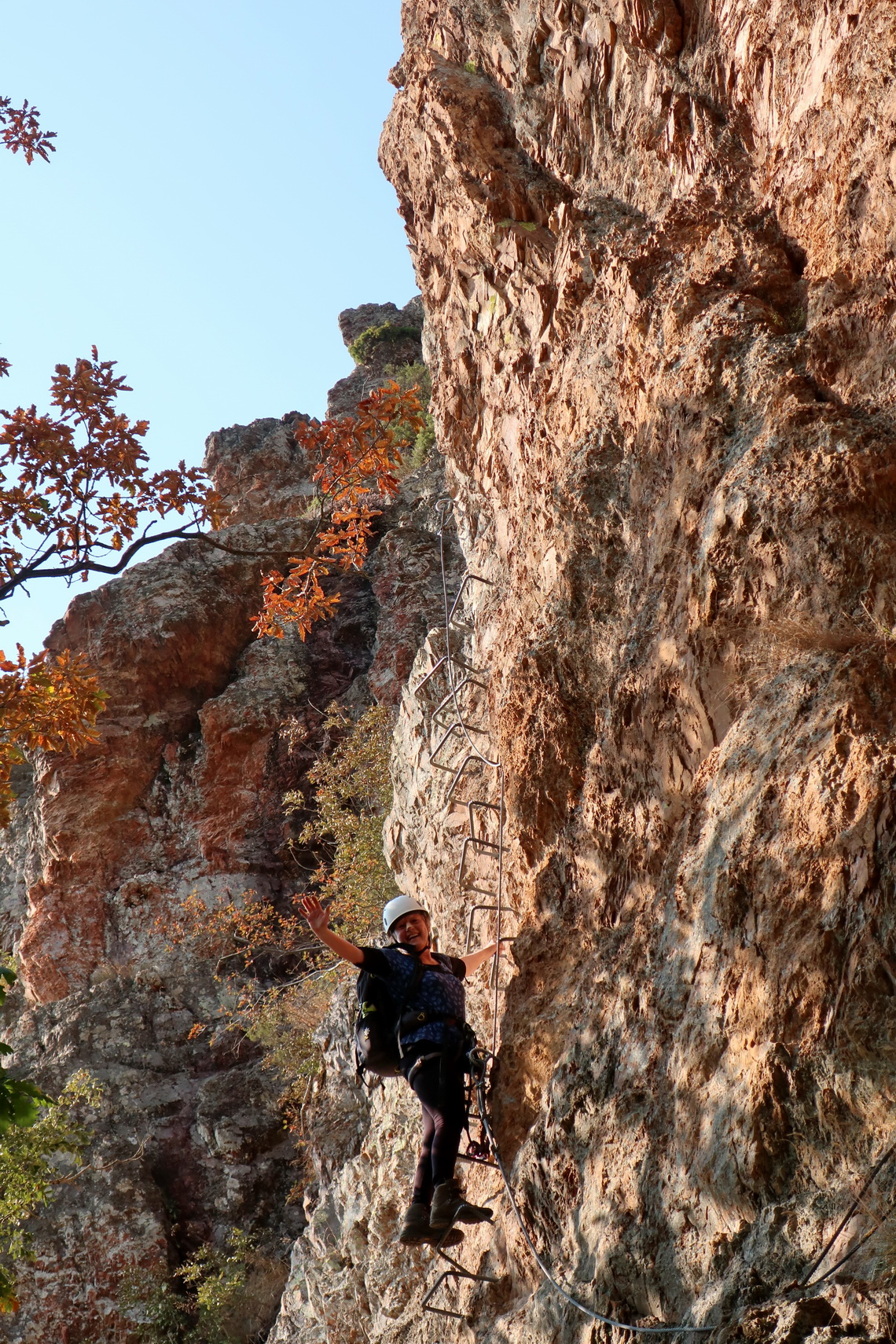 Marion's birthday present: Via Ferrata Degli Artisti in the Ligurian Alps (close to Finale Ligure)