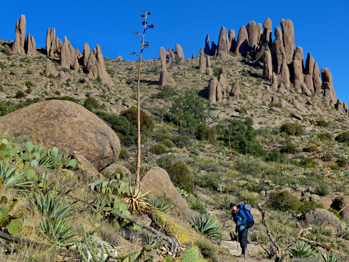 Pinnacles on the Superstition Ridgeline close to Flatiron