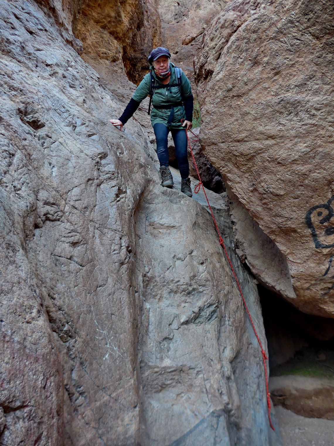 Rope on the way to the Nevada Hot Springs