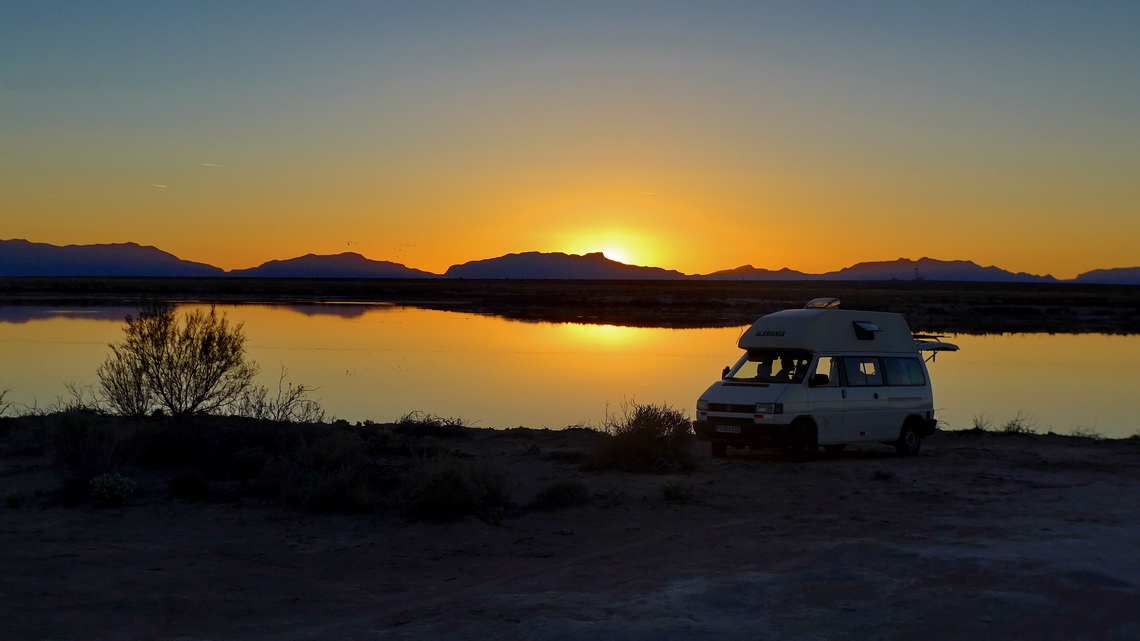 Our campsite on Holloman Lake