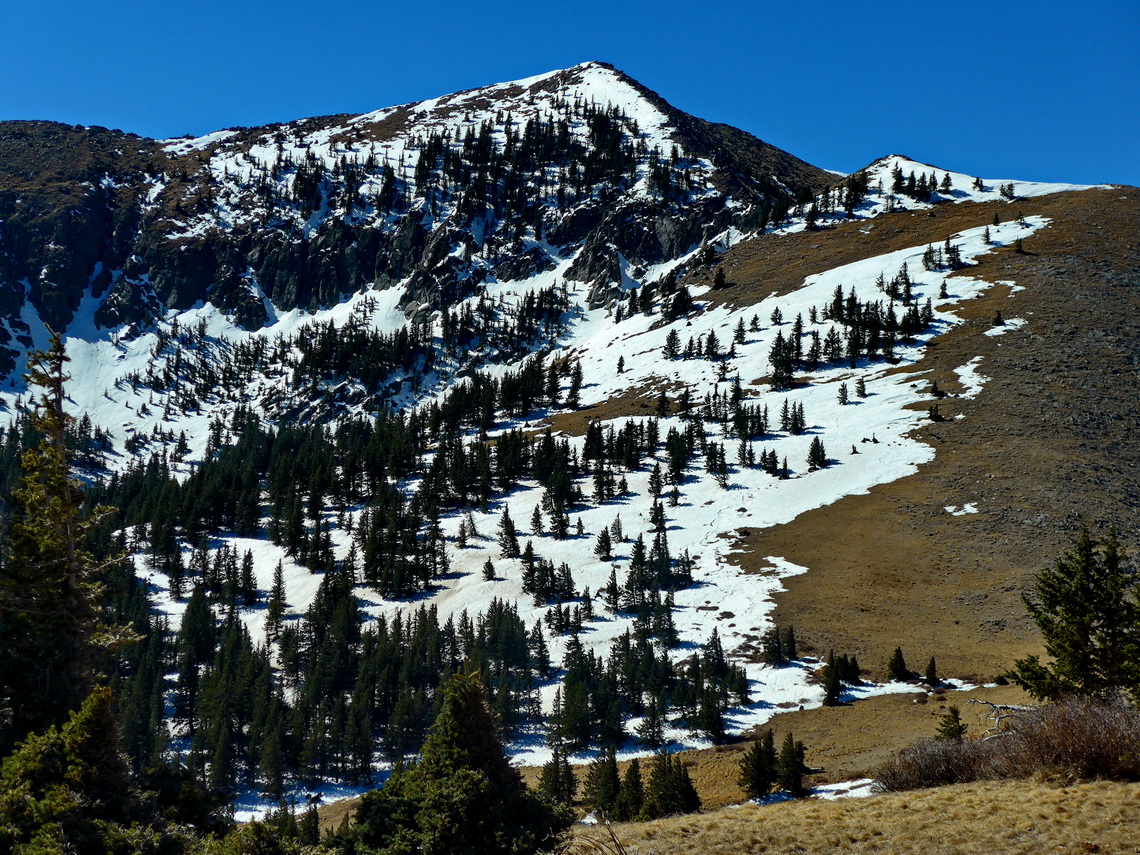Sierra Blanca seen from the descent