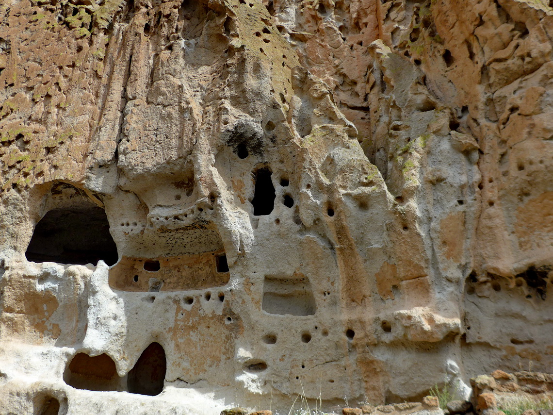 Cave dwellings in the Frijoles Canyon