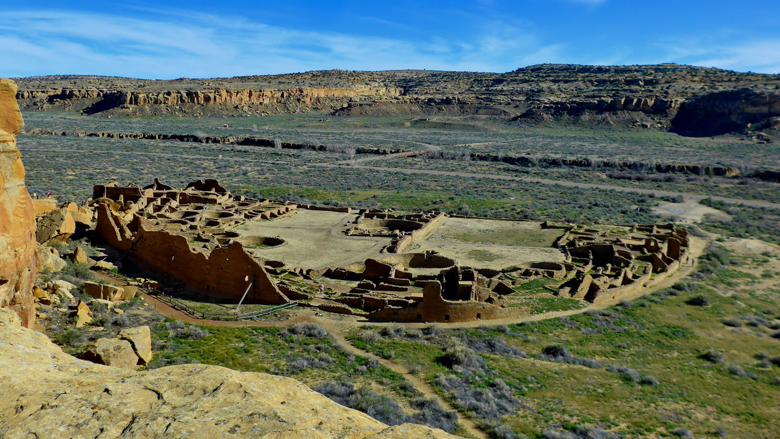 The village Pueblo Bonito in Chaco