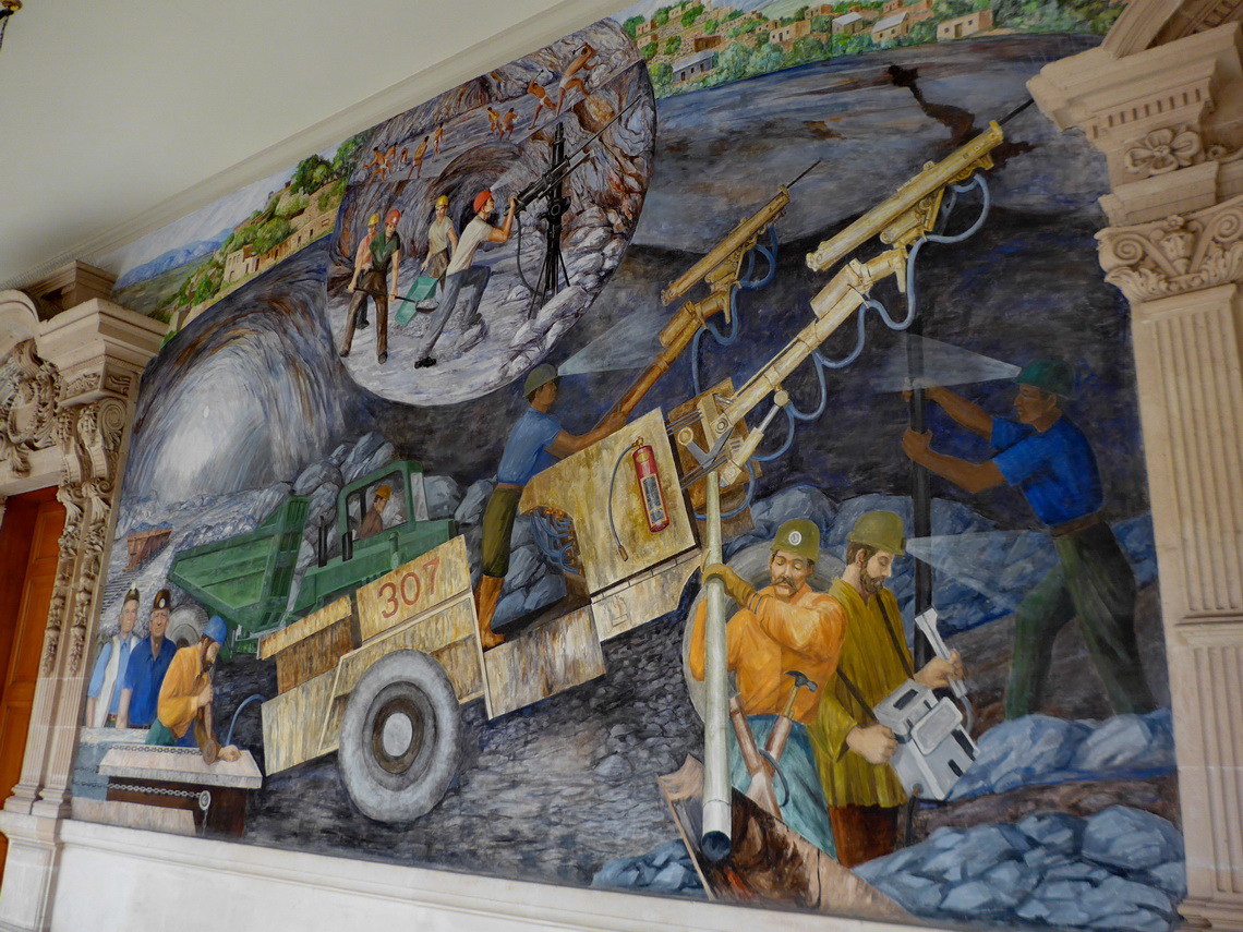 Impressive mural in the palace of the administration of the state Chihuahua