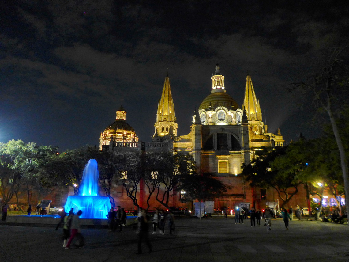 Cathedral of Guadalajara at night
