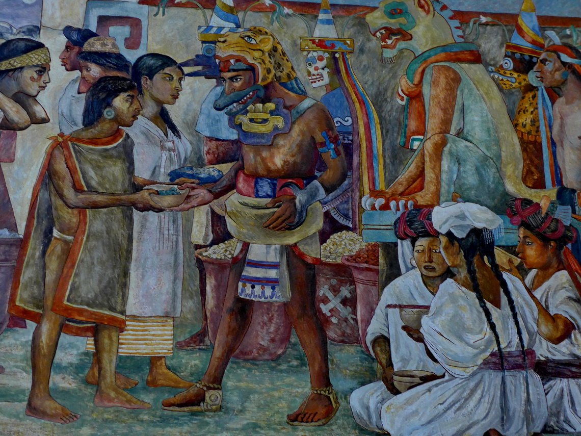 Detail of the mural in the Palacio de Gobierno