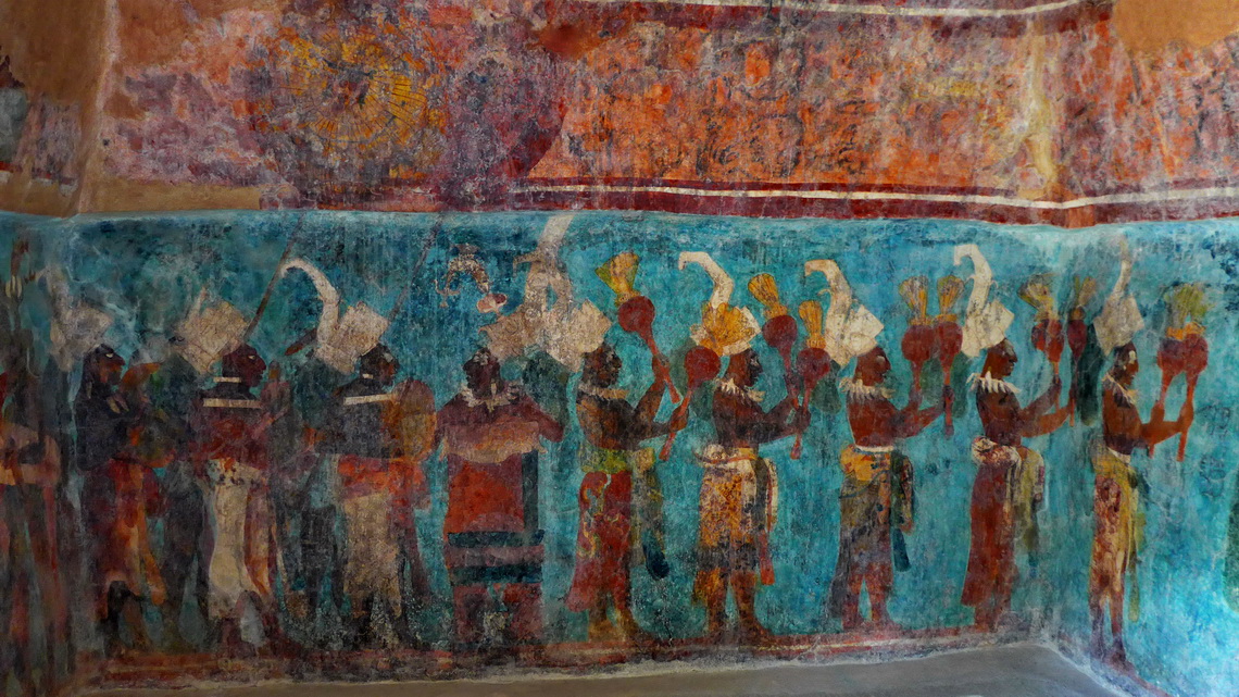 Celebration of the enthronement of the last sovereign of Bonampak in the year 815 AD