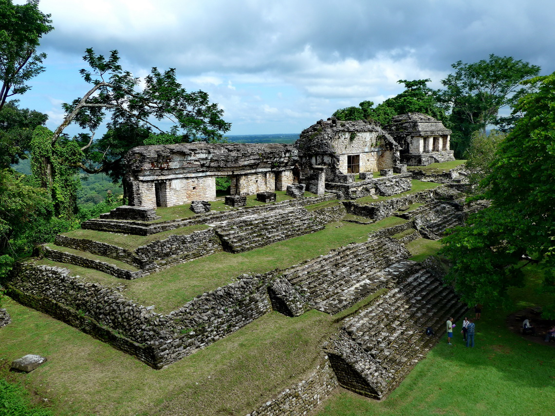 Northern acropolis with flat Yucatán in the background