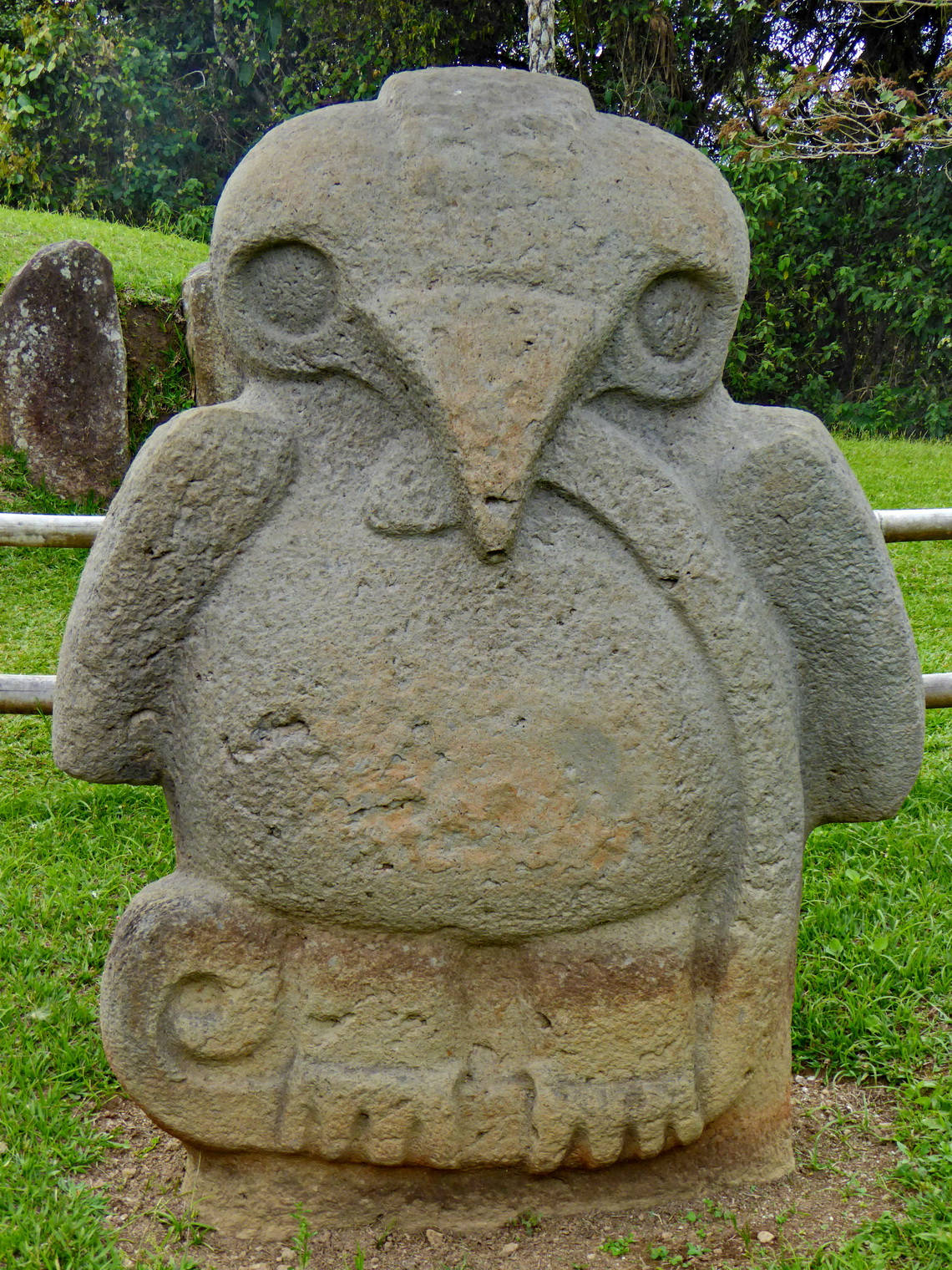 Eagle with snake, one of the most famous effigies of San Agustin